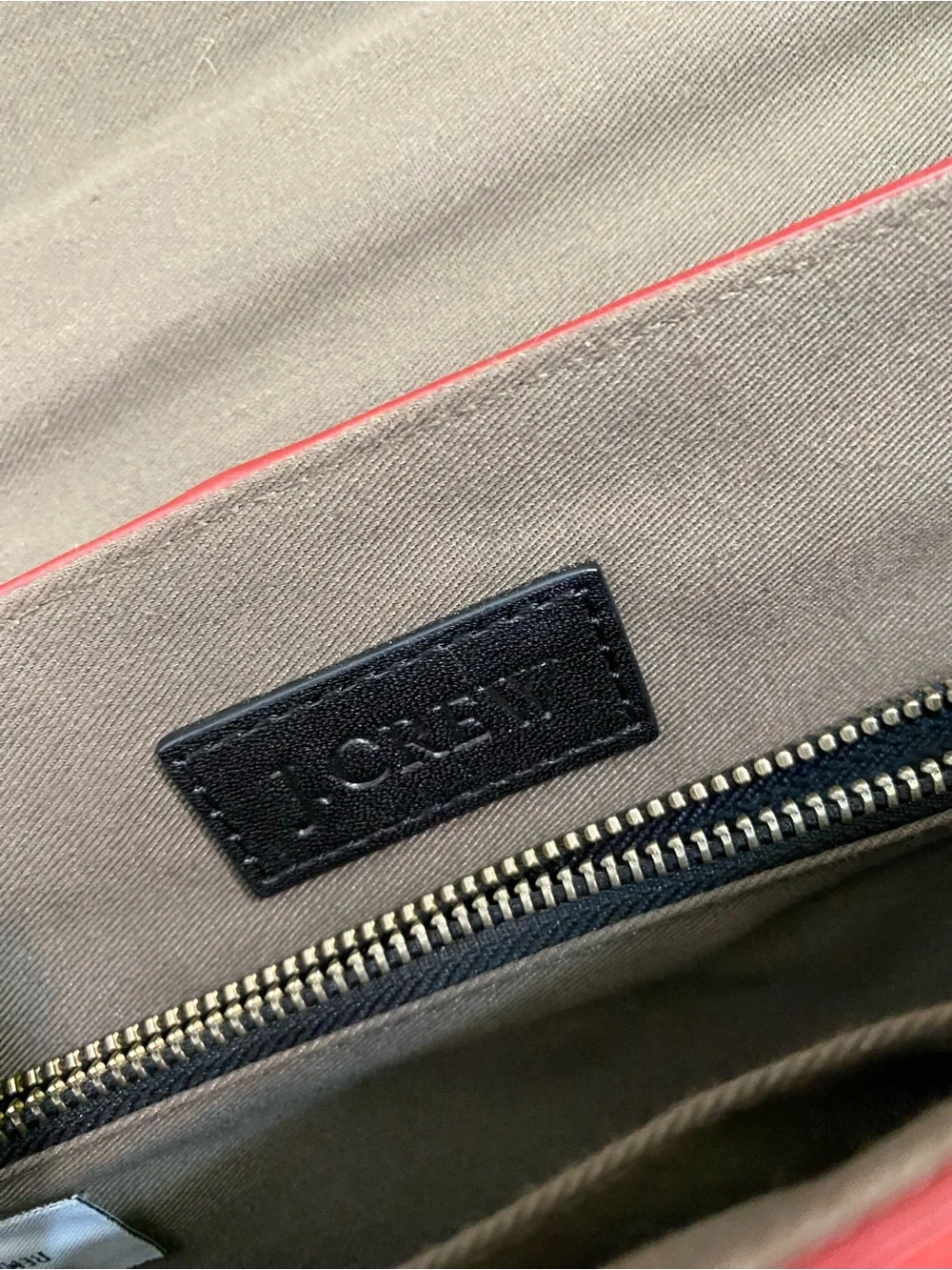 J. Crew Red Leather Top-Handle Satchel with Gold Hardware